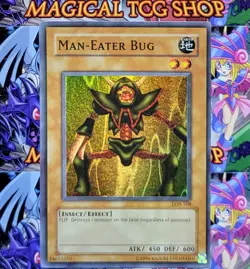 Yugioh Man-Eater Bug LOB-108 Super Rare Original Print Konami 2002 - Image 1