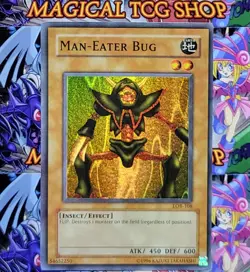 Yugioh Man-Eater Bug LOB-108 Super Rare Original Print Konami 2002 - Image 3