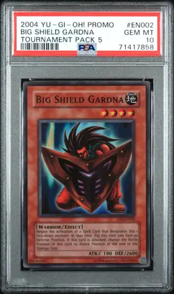 Yugioh PSA 10 2004 Big Shield Gardna TP5-EN002 Super Rare *7858 - Image 1