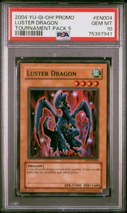Yugioh PSA 10 2004 Luster Dragon TP5-EN004 Super Rare *7941 - Image 1