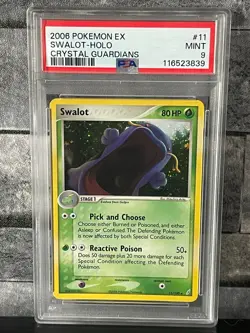 PSA 9 MINT Swalot HOLO 11/100 EX Crystal Guardians 2006 Pokemon Card - Image 1