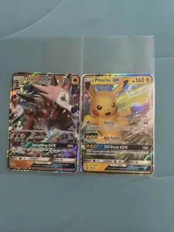 Lot Of 9 Jumbo Pokemon Cards Pikachu Lycanroc Blastoise Miraidon Ex Gx V. - Image 1