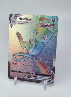 Unofficial Custom SPARKLING HOLO Mew Vmax Card Mew Card READ DESCRIPTION BELOW - Image 1