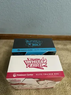 Pokemon TCG Black Bolt & White Flare Pokemon Center Exclusive ETB Set - IN HAND! - Image 5