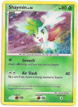 Pokemon Card: Shaymin 15/127 HP Heavily Played Platinum Cosmos Holo Grass Rare - Image 1