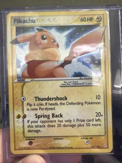 Pokemon TCG EX Holon Phantoms Pikachu Gold Star Card 104/110 Never Played - Image 3