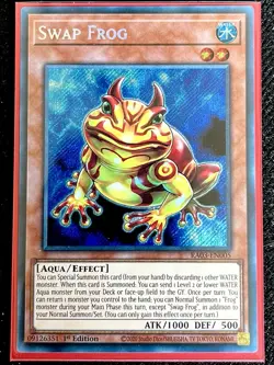 Swap Frog Secret Rare 1st Edition Mint Condition Yu-Gi-Oh! Card [RA03-EN005] - Image 1