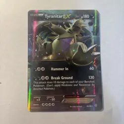 Pokemon TCG Tyranitar EX Holo Card 42/98 XY-Ancient Origins - Image 1