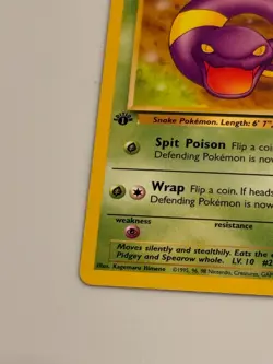 1st Edition Ekans 1999 Fossil Pokemon Card WOTC 46/62 - Image 3