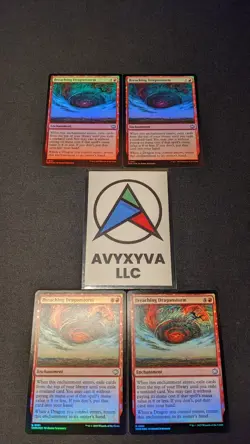 4 x Breaching Dragonstorm Foil TDM NM MTG - Image 1