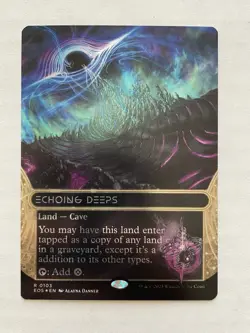MTG Echoing Deeps BORDERLESS GALAXY FOIL 0103 EOS - Image 1