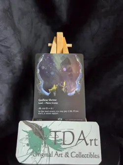 GODLESS SHRINE ~ NM MTG Magic 0374 EOE Edge of Eternities BORDERLESS Galaxy FOIL - Image 1