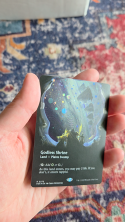 GODLESS SHRINE ~ NM MTG Magic 0374 EOE Edge of Eternities BORDERLESS Galaxy FOIL - Image 2