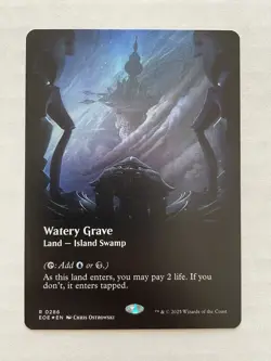 MTG Watery Grave BORDERLESS FOIL 0286 EOE - Image 1