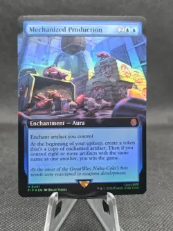 MTG - [FOIL] Mechanized Production (Extended Art) - Fallout - Image 1