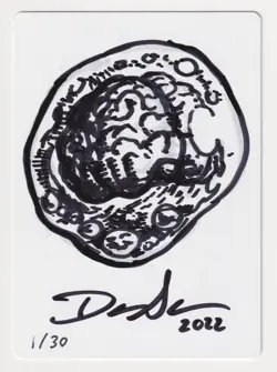 Signed FOIL Willbreaker Proof Sketch LP Artist Dan Scott 2015 MTG Magic AP 1/30! - Image 1