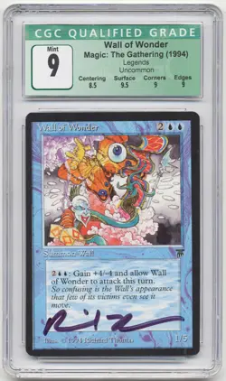 Graded Miscut Signed Wall of Wonder CGC 9 MINT Legends Artist Richard Thomas MTG - Image 1