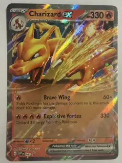 Pokemon Charizard ex 161 Sv: Scarlet & Violet Promo Cards Holo Freshly Pulled - Image 1