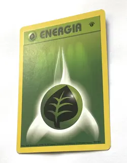 Grass Energy 1st Edition Pokemon Base Set 99/102 LP Light Play Italian - Image 2