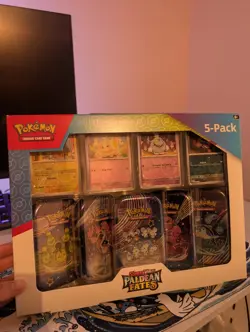 Pokemon TCG Paldean Fates Mini Tin X5 | 4 Promos Costco Exclusive Gift | Sealed - Image 3
