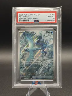 PSA 10 Articuno 2025 Pokemon Journey Together Holo Illustration Rare 161/159 - Image 1