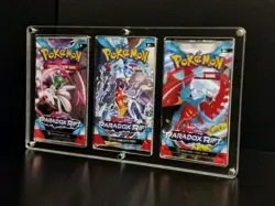 Booster Pack Display Case, Display 3 Booster Packs (Pokemon and Yugioh Boosters) - Image 2