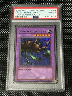 Yugioh PSA 10 Kwagar Hercules TP1-003 Super Rare *7287 - Image 1
