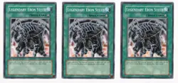 Yugioh- 3X Legendary Ebon Steed - Common - STON-EN040 - Light Play - Image 1