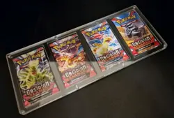 Booster Pack Display Case, Display 4 Booster Packs (Pokemon and Yugioh Boosters) - Image 3