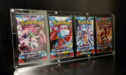 Booster Pack Display Case, Display 4 Booster Packs (Pokemon and Yugioh Boosters) - Image 4
