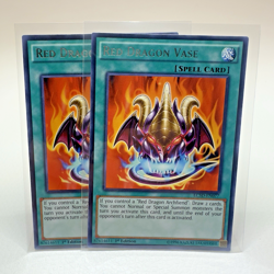 2x Yugioh Red Dragon Vase LC5D-EN077 1st Edition Silver Foil Rare - NM 💎 - Image 1