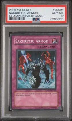 Yugioh PSA 10 2006 Sakuretsu Armor CP01-EN004 Super Rare Pop 4 *2544 - Image 1