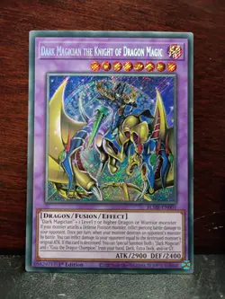 Dark Magician the Knight of Dragon Magic BLMR-EN001 Secret Rare YuGiOh - Image 1
