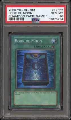 Yugioh PSA 10 2006 Book of Moon CP01-EN002 Super Rare HOLO BLEED *0754 - Image 1