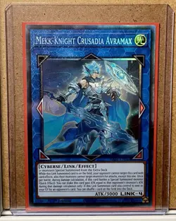 Mekk-Knight Crusadia Avramax Secret Rare 1st Edition Mint YuGiOh Card RA01-EN044 - Image 1