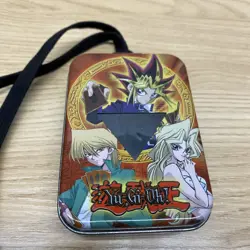 YU-GI-OH! 2003 Tin Case It's Time To Duel Trading Card Box Yugioh Lanyard - Image 1