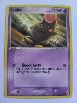 Spoink 7/12 Pokemon Card Plusle Trainer Kit Regular Non-Holo - Image 1