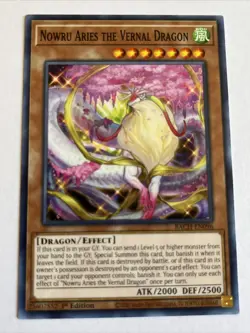 1st Edition Nowru Aries The Vernal Dragon BACH-EN096 Battle of Chaos Yugioh Card - Image 1