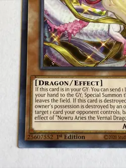 1st Edition Nowru Aries The Vernal Dragon BACH-EN096 Battle of Chaos Yugioh Card - Image 5