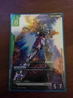 Wing Gundam Zero GD01 Newtype Rising GD01-024 LR Gundam Card Game TCG - Image 1