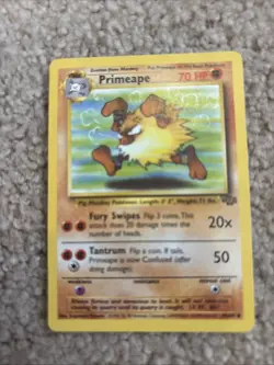 Pokemon TCG Primeape Jungle Card 43/64 Unlimited Uncommon - Image 1