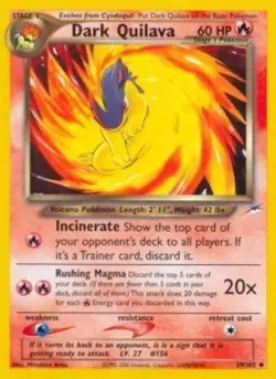 Lightly Played, English Pokemon Regular Dark Quilava - 39/105 - Uncommon - Unlim - Image 1