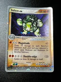 Golem ex 91/97 - EX Dragon Holo Ultra Rare Pokemon Card LP Vintage E-Reader - Image 1