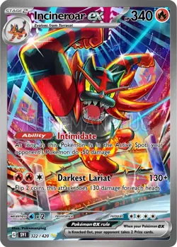 Incineroar Non Holo Pokemon Card VMAX EX GX ACG V Star custom - Image 1