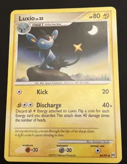 Pokemon TCG Luxio Rare Card 43/99 Arceus 2009 - NM - Image 1