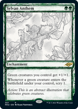 Sylvan Anthem (Showcase) Modern Horizons 2 PLD Green Rare Showcase CARD ABUGames - Image 1
