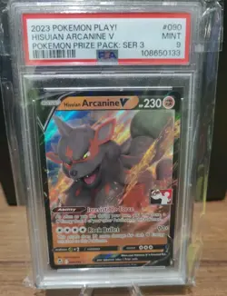 Pokemon Play! Prize Pack Series 3 Hisuian Arcanine v Card 090/195 PSA 9 - Image 1