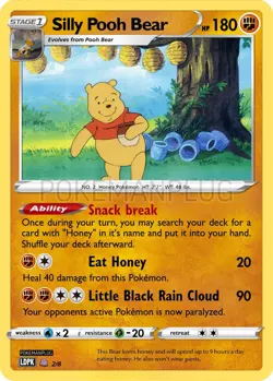 Silly Pooh Non Holo Pokemon Card VMAX EX GX ACG V Star custom - Image 1