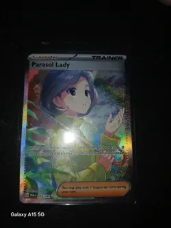Parasol Lady 255/182 Sv04: Paradox Rift Holo Sir Pokemon TCG Card NM Condition - Image 1