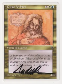 Signed Tobias Andrion Proof LP Chronicles Artist Andi Rusu 1995 MTG Magic AP! - Image 1